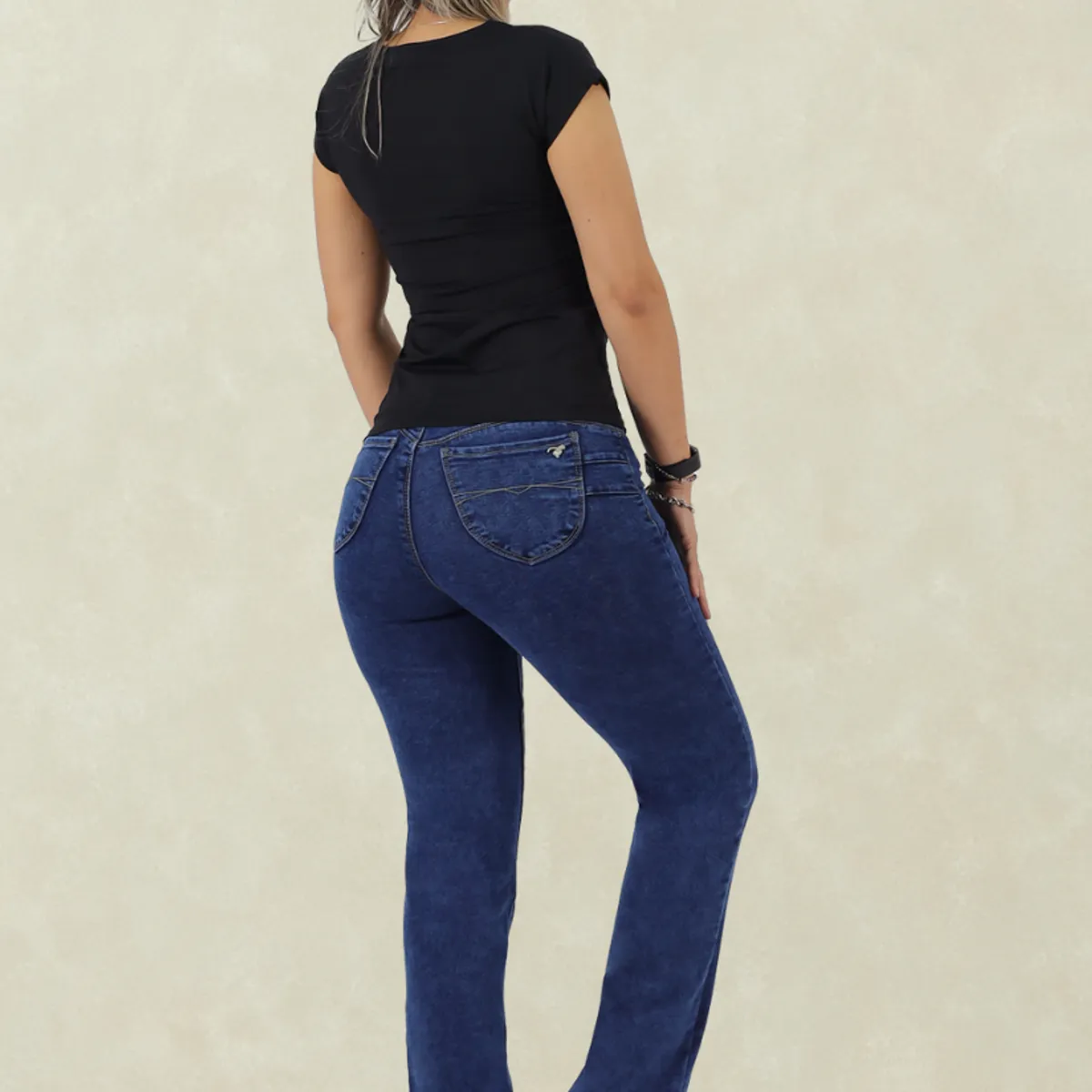 TENTATION - Jeans Recto Black Blue Tentation