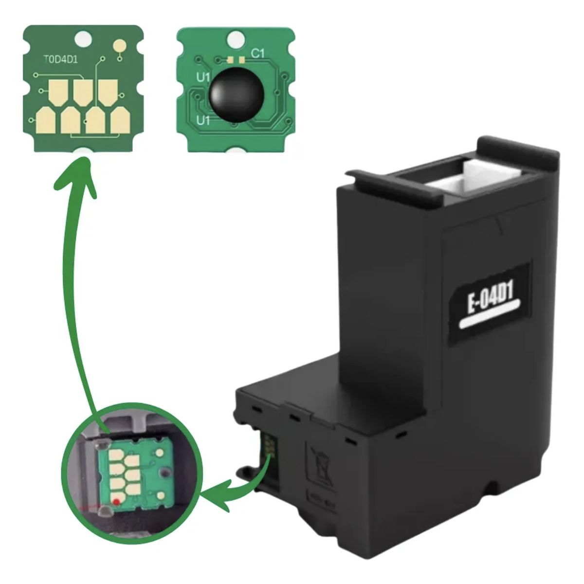 GENERICO - Chip Para Reciclar Caja Mantenimiento Epson T04D1 L14150 L6171 L6490