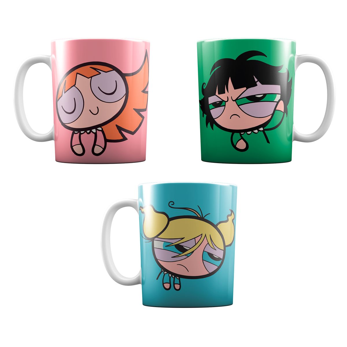 GENERICO - Set 3 Tazas Tazones chicas superpoderosas - Monstruatazas