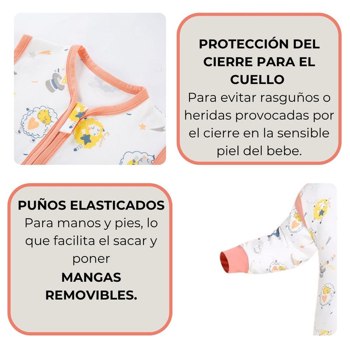 KIVARA - Saquito De Dormir Bebe Pijama Algodon Tog 1.0 Ovetitas