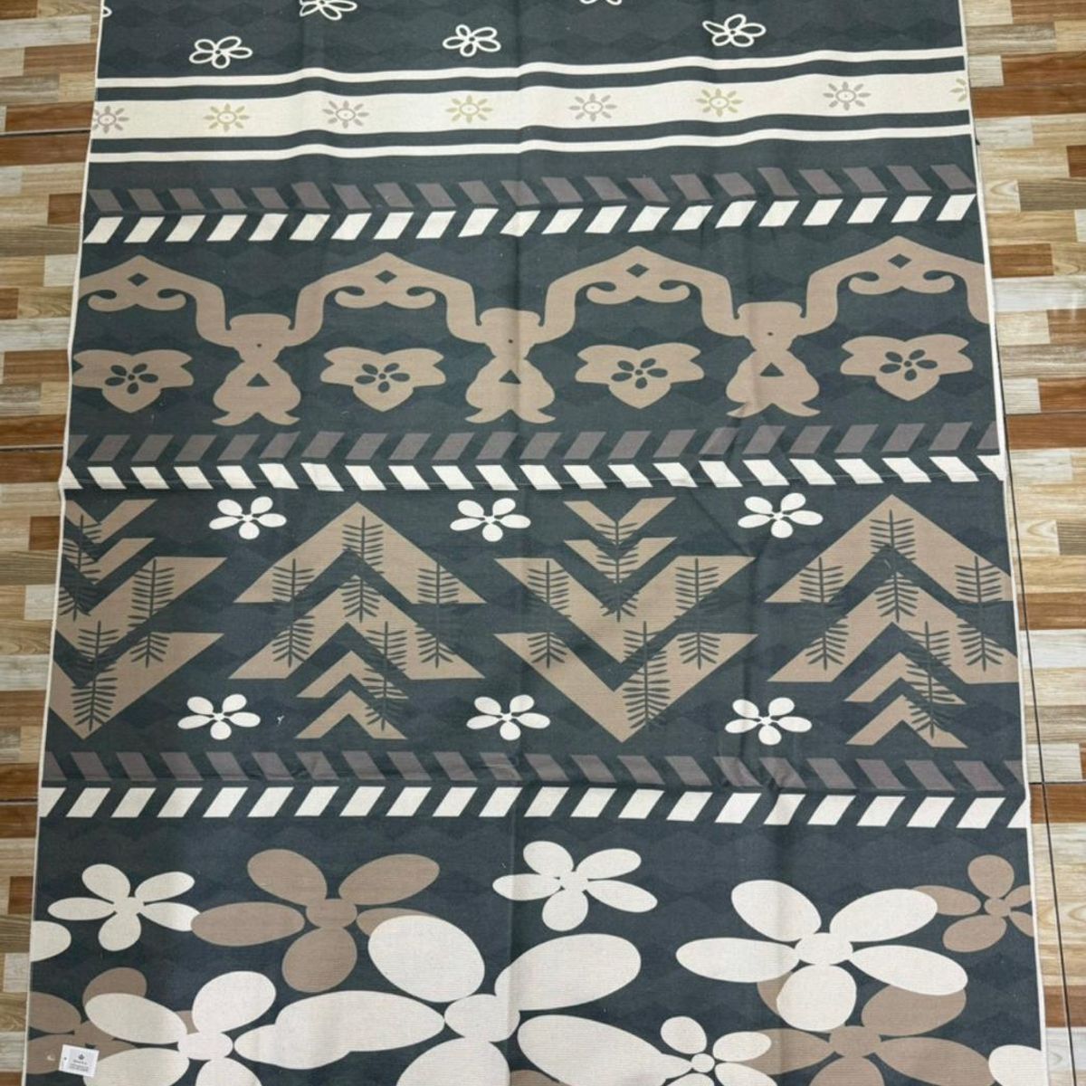 DIANA - ALFOMBRA VINTAGE DE ALGODON Y LINO CON DISEÑO NORDICO 160cm x 200cm