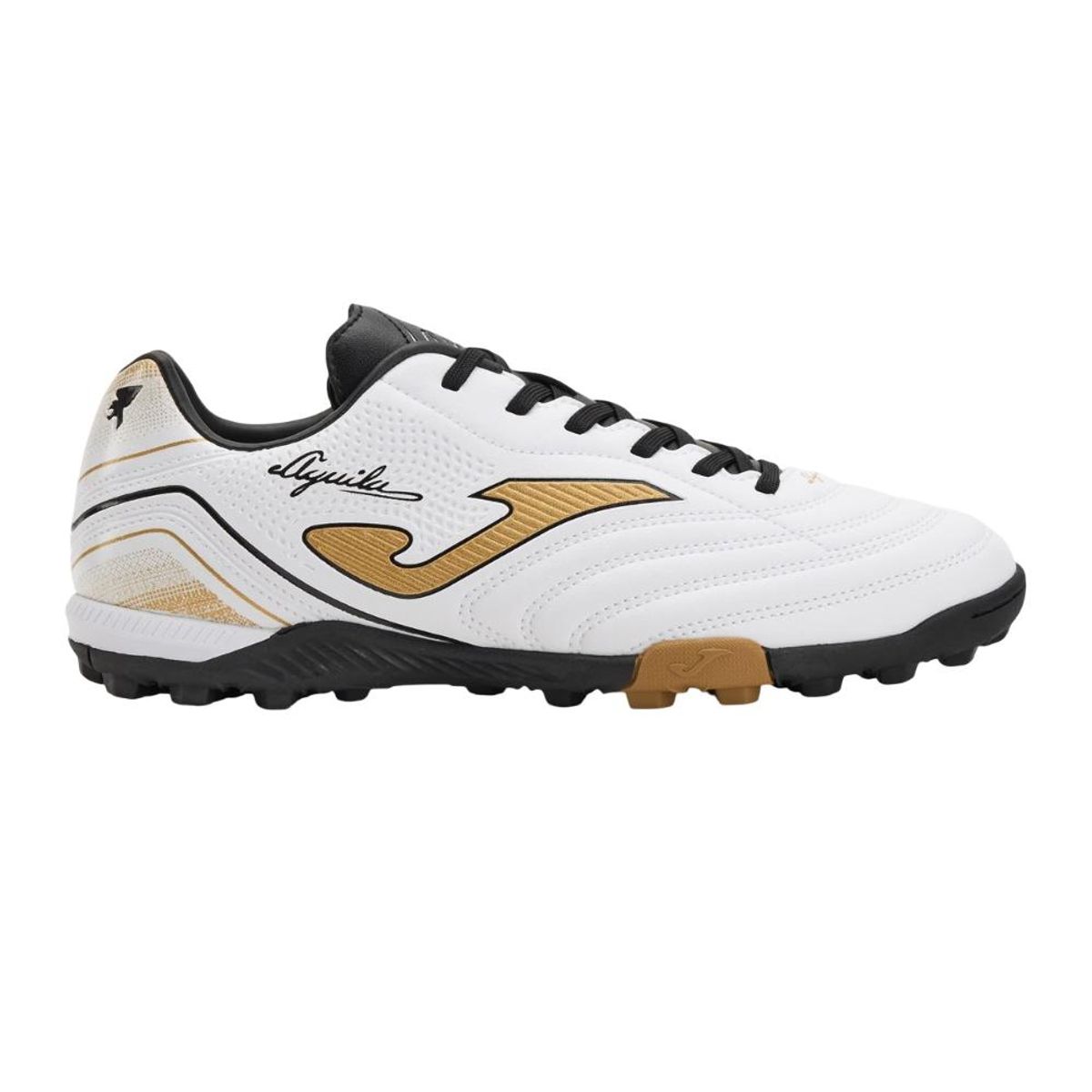 JOMA - Zapatilla Fútbol Turf Hombre Aguila Blanco Oro Joma