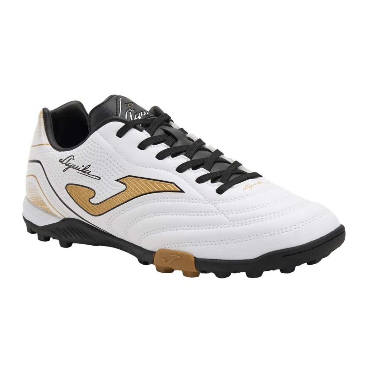 JOMA - Zapatilla Fútbol Turf Hombre Aguila Blanco Oro Joma