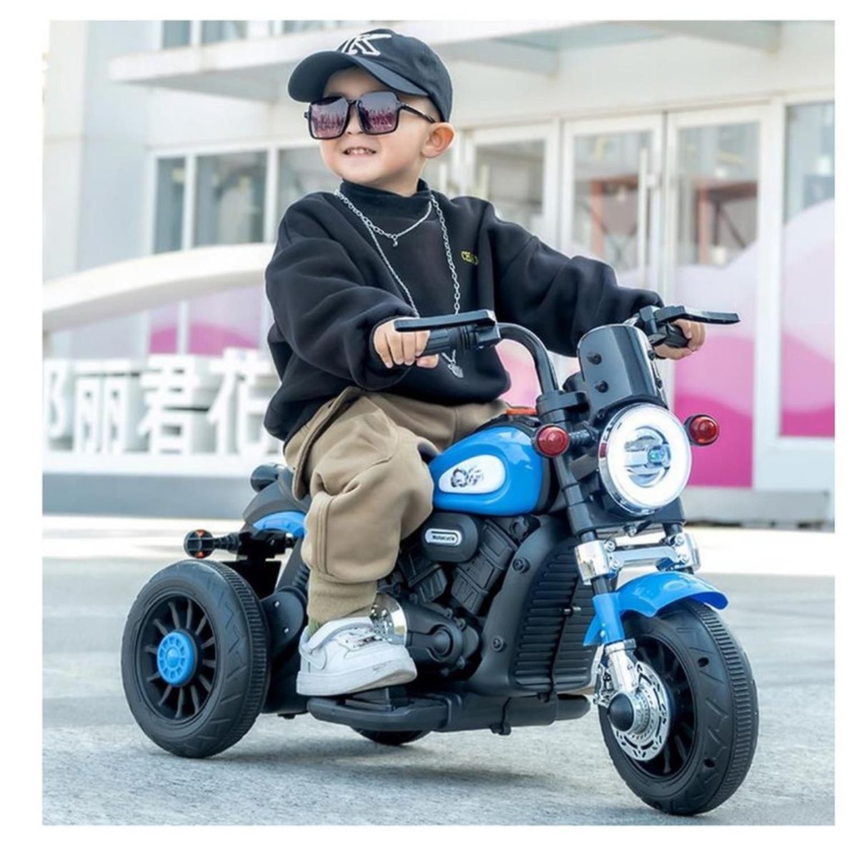 AUCKLAND OUTDOOR - Auto Electrico Moto Juguete Infantil A bateria 518 Azul
