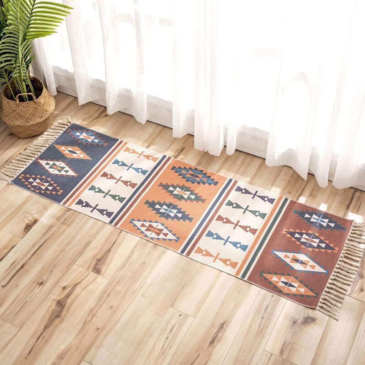 DIANA - BAJADA DE CAMA DE ALGODON Y LINO 60CMX150CM CON DISEÑO NORDICO