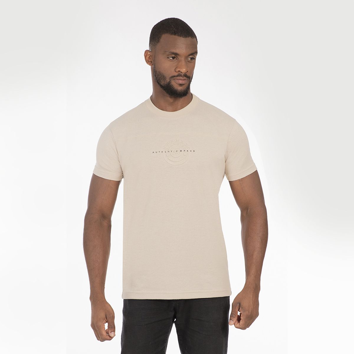 GANGSTER - Polera Mc Textura Church Beige Gangster