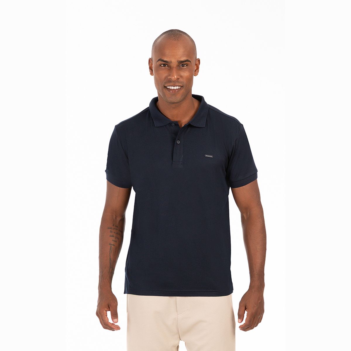 GANGSTER - Polera Polo Morgan Azul Gangster