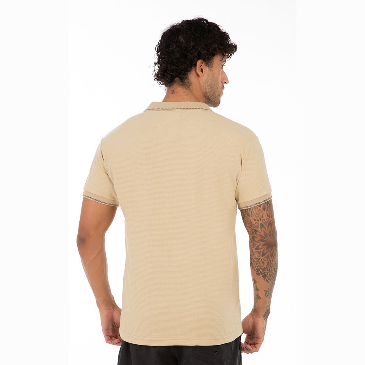GANGSTER - Polera Polo Expo Beige Gangster