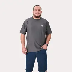 GANGSTER - Plus Polera MC Textura Fenway Gris