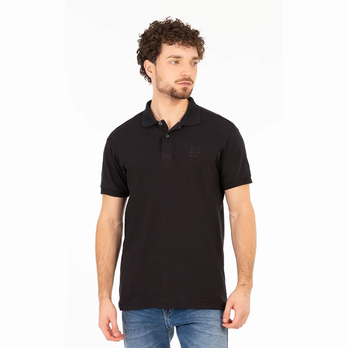GANGSTER - Polera Polo  Pershing Negro Gangster