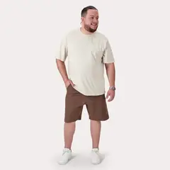 GANGSTER - Plus Polera MC Basica Union Sq Beige