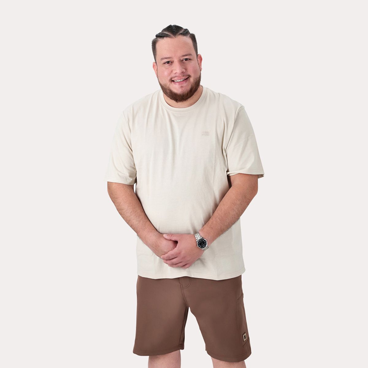 GANGSTER - Plus Polera MC Basica Union Sq Beige Gangster