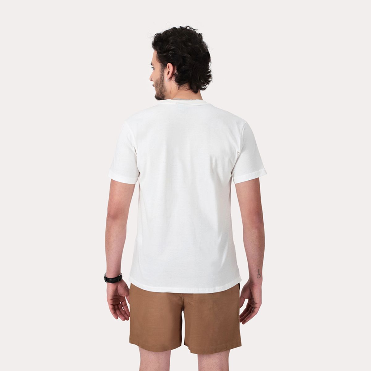 GANGSTER - Polera Mc Basica Center Blanco Gangster