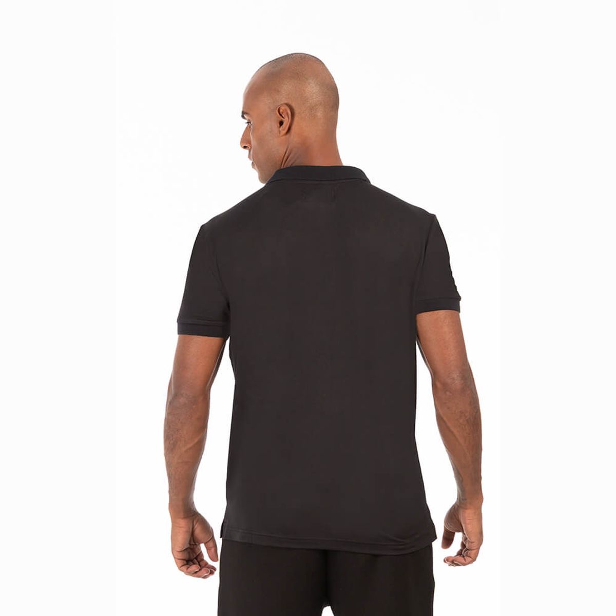 GANGSTER - Polera Polo Poliamida Columbia Negro Gangster