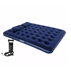 BESTWAY - Colchón Cama Inflable 2 Plazas + 2 Almohadas + Inflador