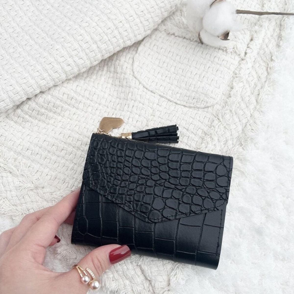 GENERICO - Billetera Eco-cuero Negra