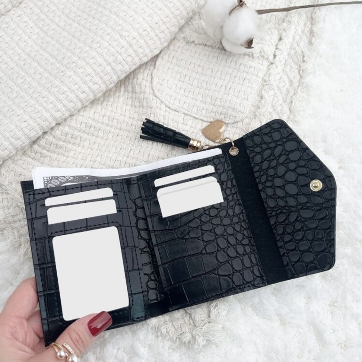 GENERICO - Billetera Eco-cuero Negra