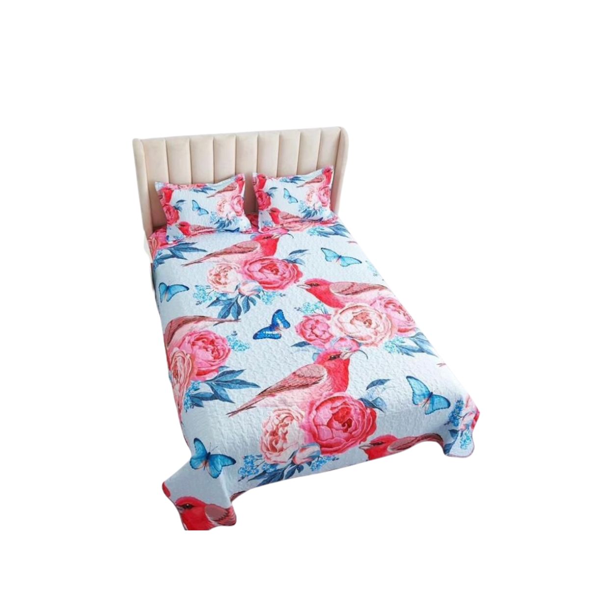 GENERICO - Cubrecama Quilt Verano Plaza y Media Infantil Floral