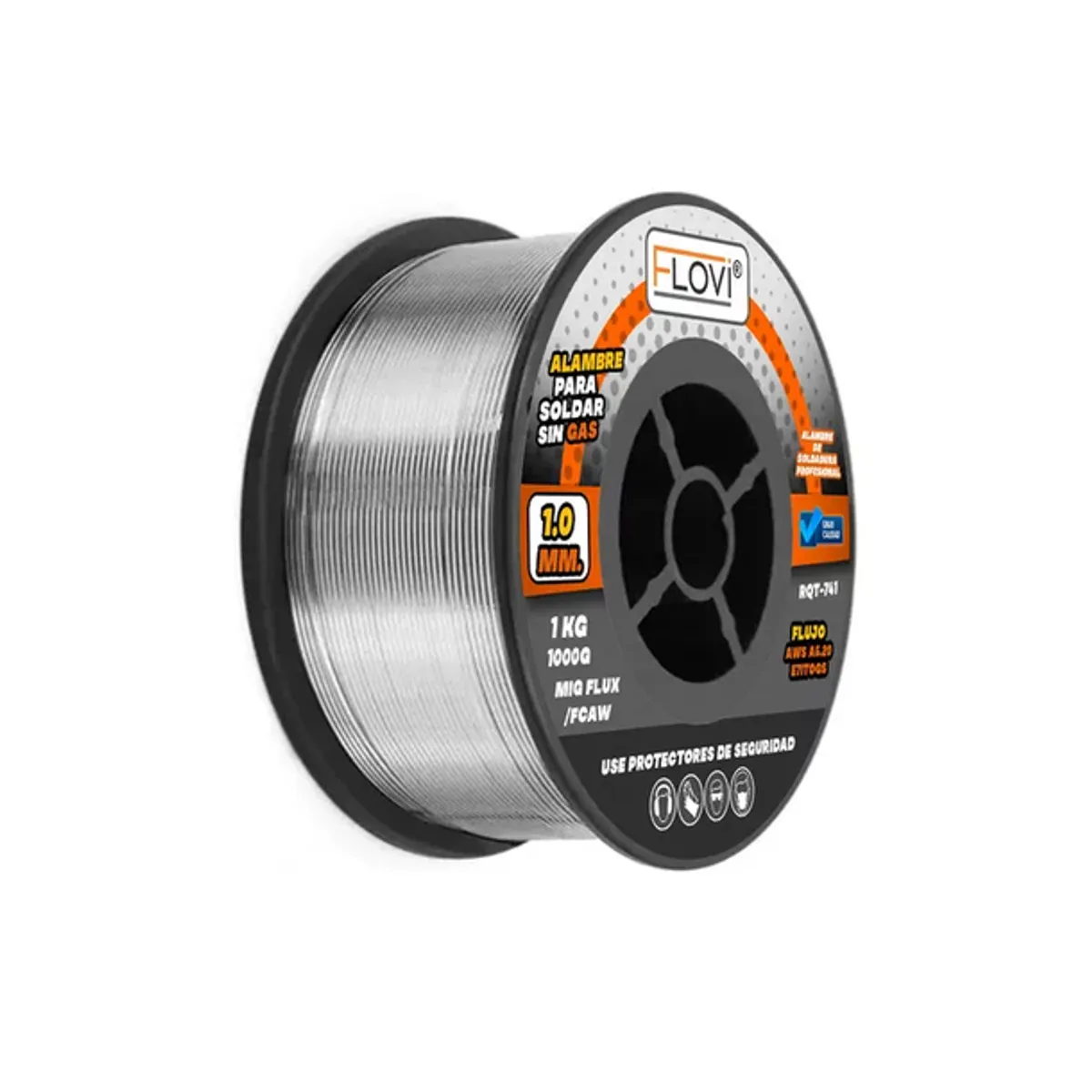 Alambre MIG flux core 1 mm 1 kilo para soldar sin gas, marca GENERICO - Foto Principal