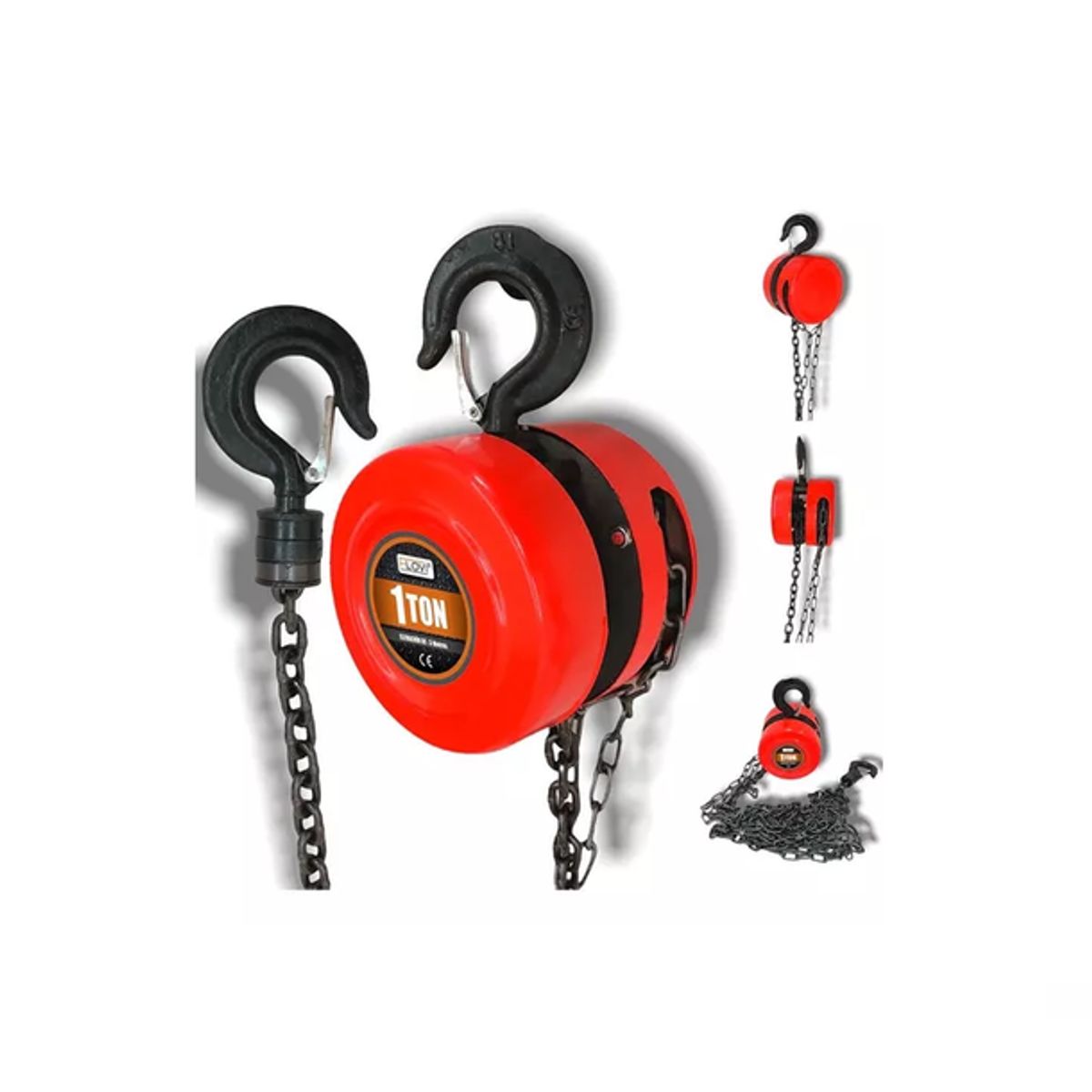 GENERICO - Tecle manual de 1 tonelada con cadena 3 metros marca Flovi