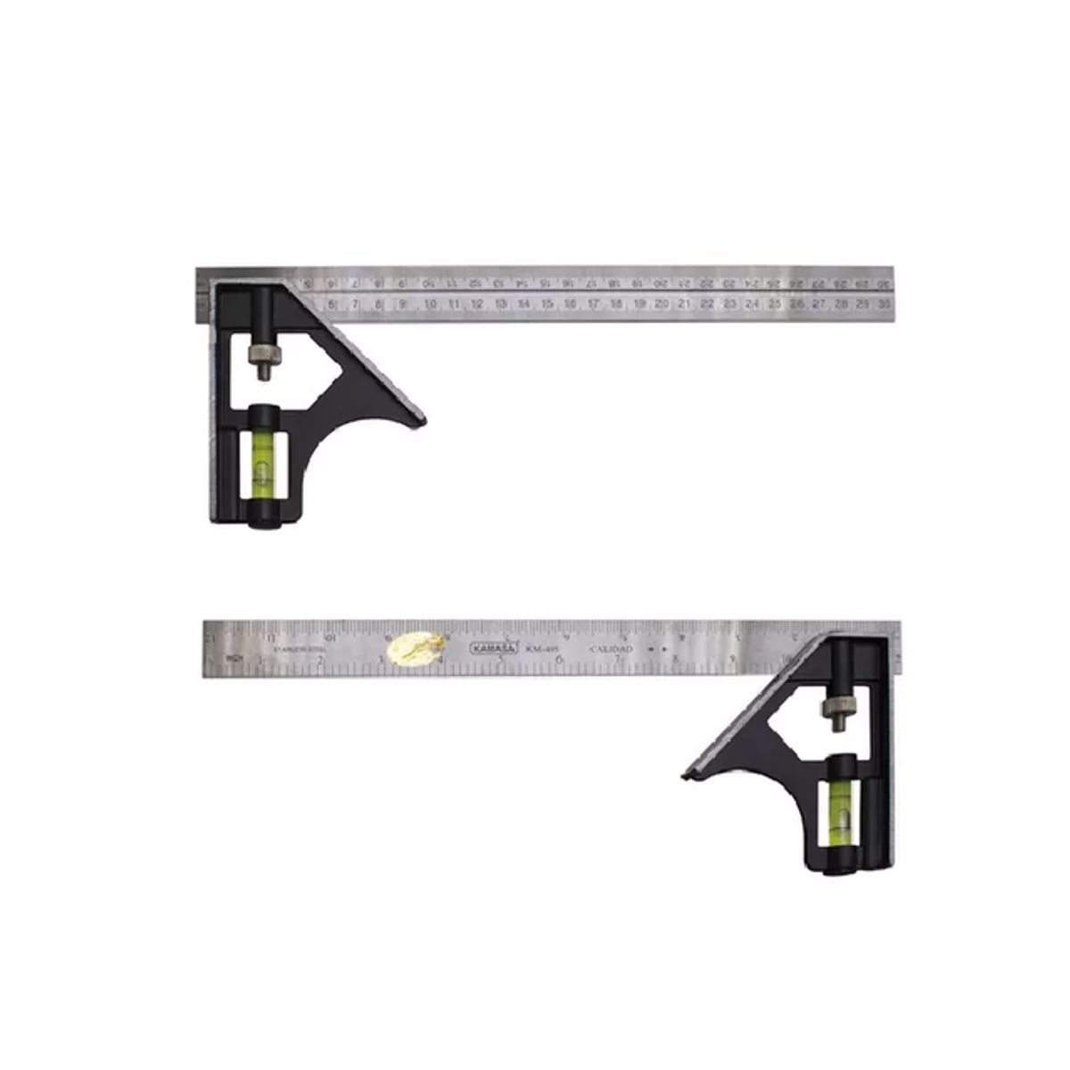 GENERICO - Escuadra 30cm ajustable con nivel Kamasa KM-495