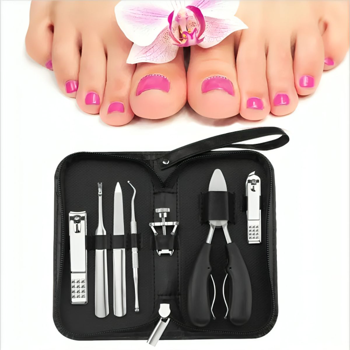 GENERICO - Kit Herramientas Uñas Encarnadas Set Pedicura Corta Uñas 7pz