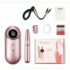 GENERICO - Torno De Uñas Inalámbrico Pantalla Lcd 30000 Rpm Manicura