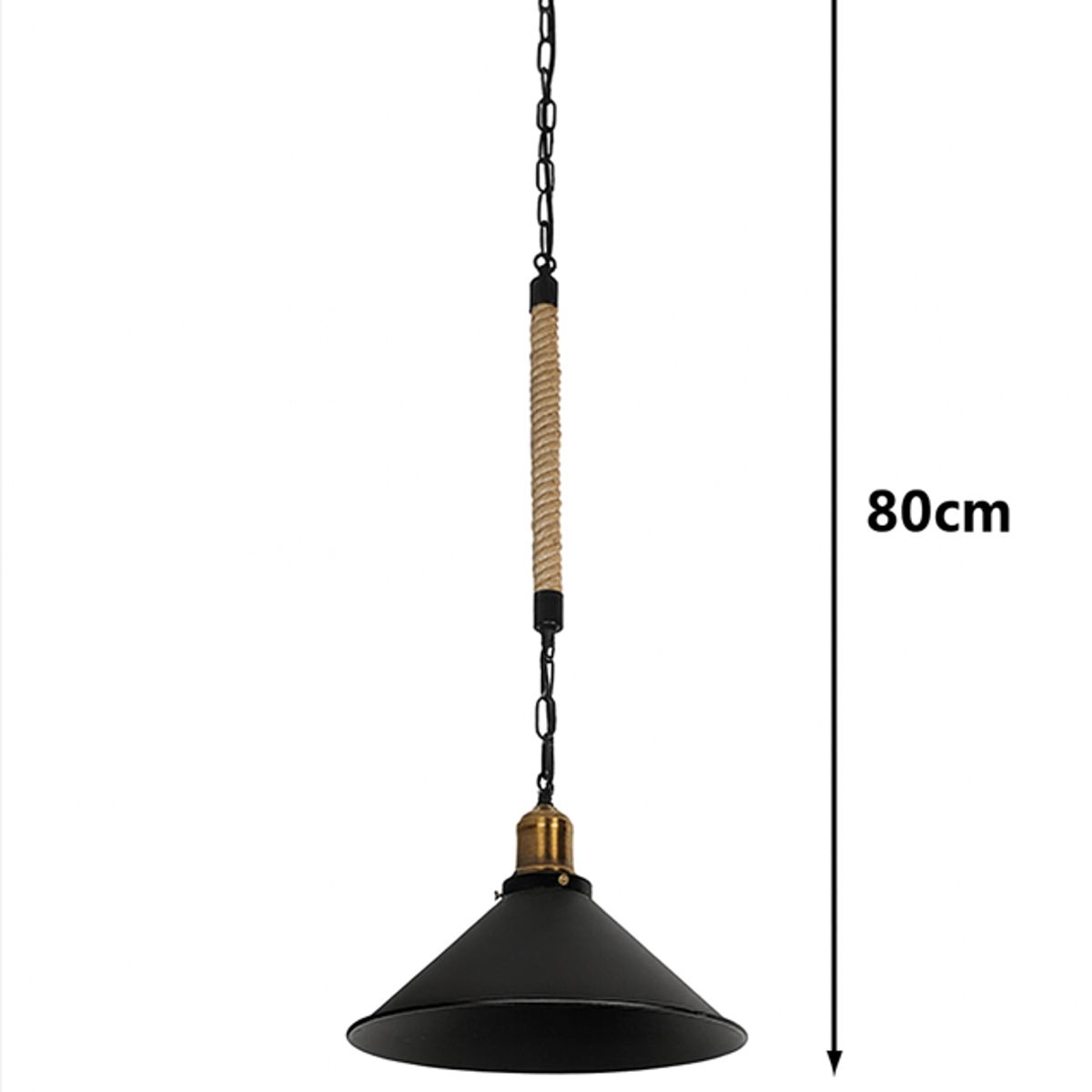 WANT - LAMPARA COLGANTE CAÑAMO PORTA E27 DISEÑO VINTAGE