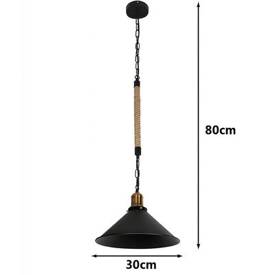 Imagen 2 del producto LAMPARA COLGANTE CAÑAMO PORTA E27 DISEÑO VINTAGE