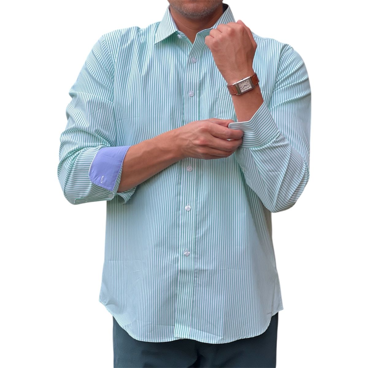 CORRALERO SASTRERIA - Camisa Casual Rayada Slim Fit- Modern Design