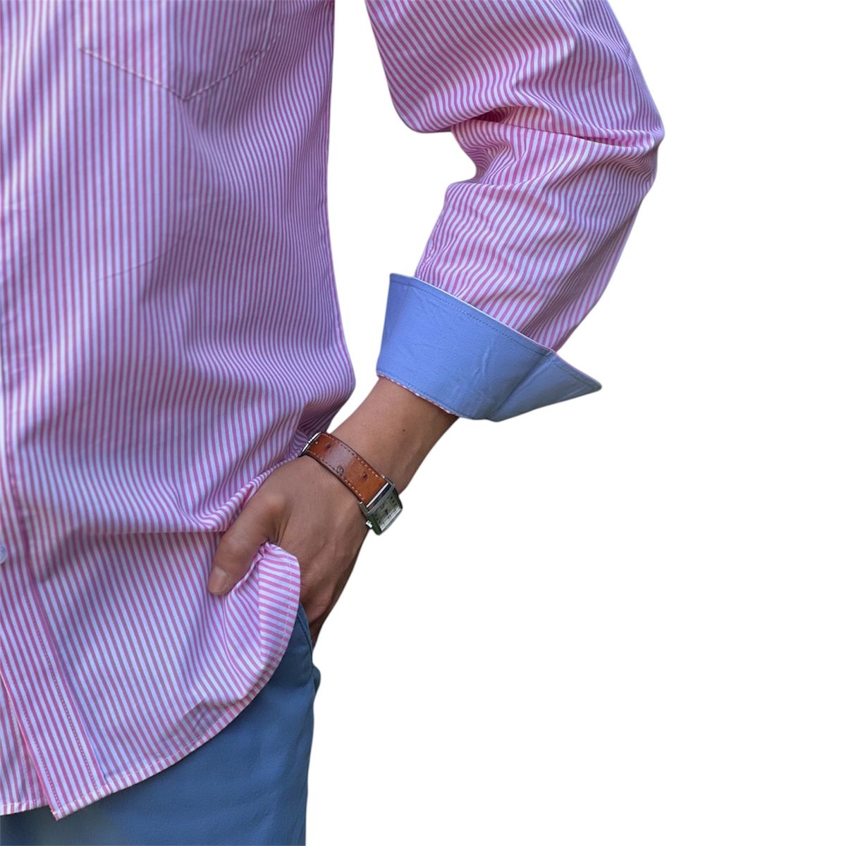 CORRALERO SASTRERIA - Camisa Casual Rayada Slim Fit- Modern Design