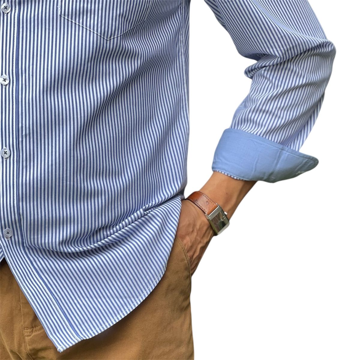 CORRALERO SASTRERIA - Camisa Casual Rayada Slim Fit- Modern Design