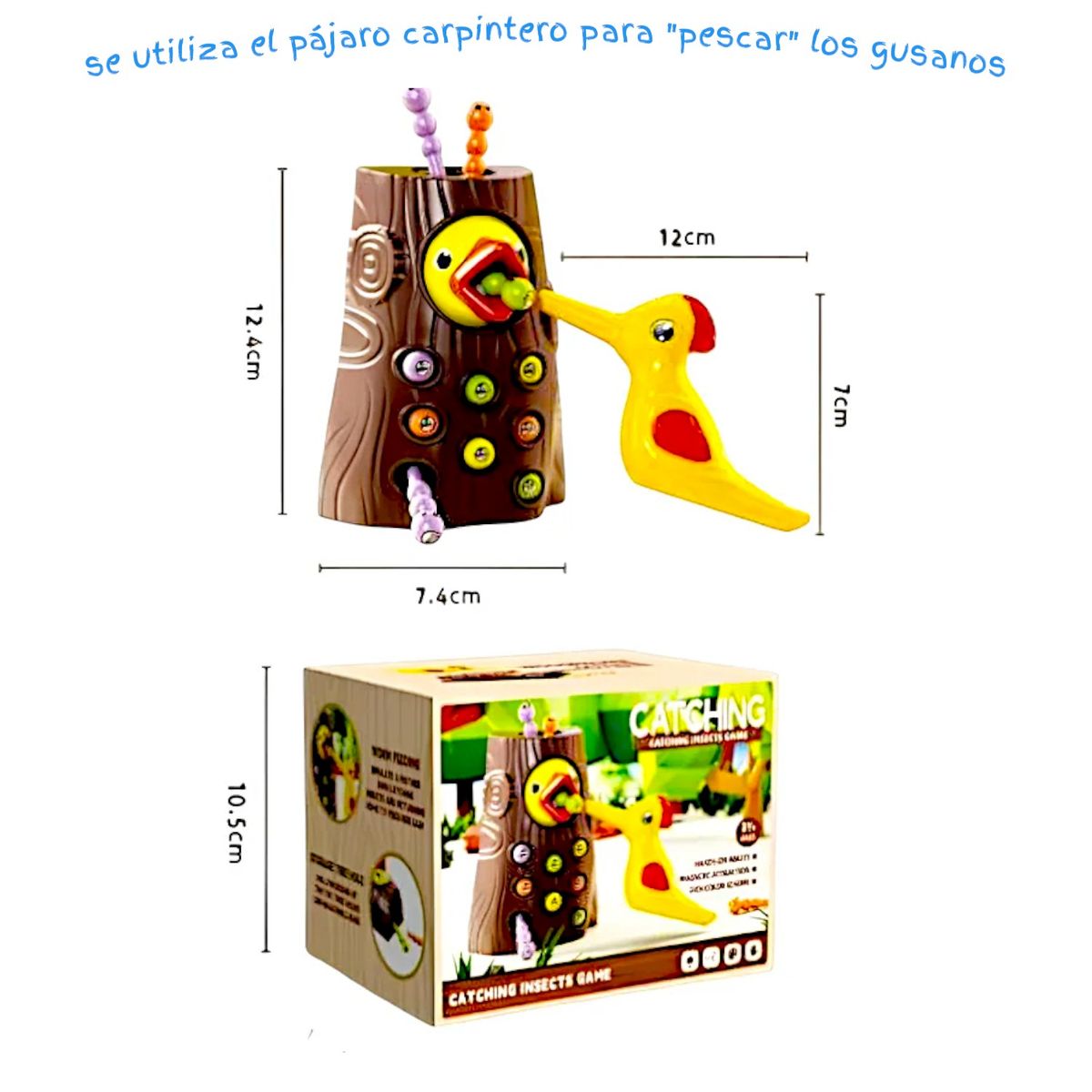 GENERICO - juguete  pájaro carpintero para pescar magnetico niños