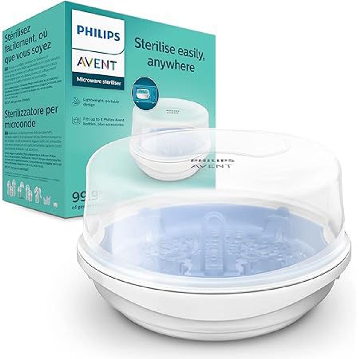 PHILIPS AVENT - Esterilizador Mamadera Y Chupetes Para Microondas Avent