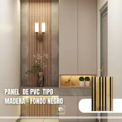 GENERICO - Panel pvc tipo madera color roble