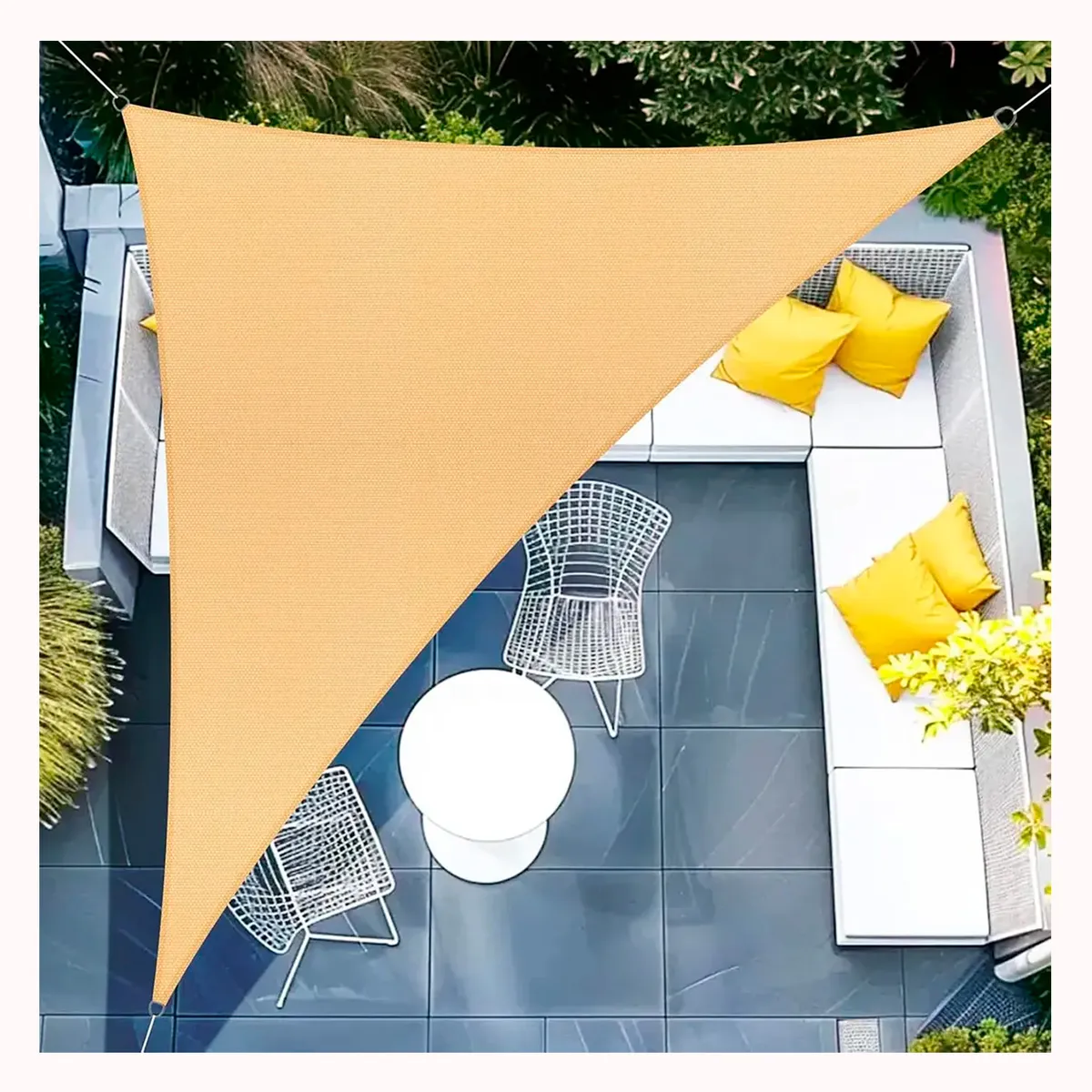 GENERICO - Carpa toldo vela de tela triangular impermeable Uv