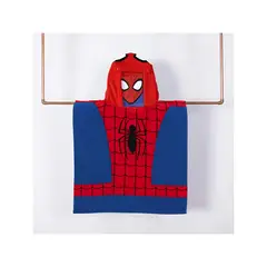 MASHINI - Toalla De Playa Con Capucha Niño/a 60 X 120 Cm - Spider-Man