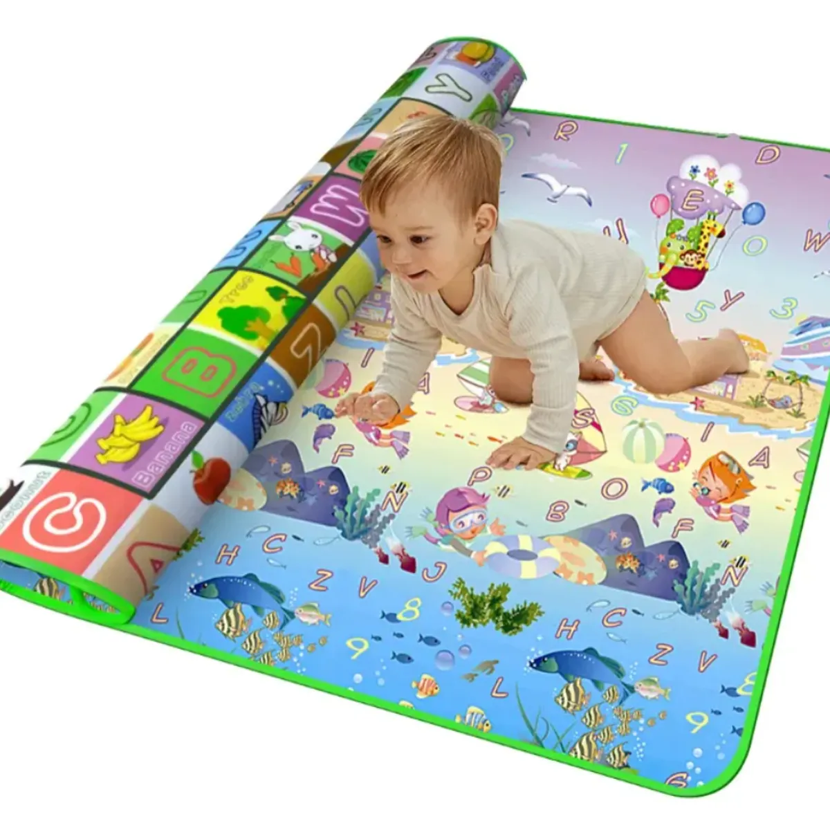 GENERICO - Alfombra Antigolpes Para Niños Bebes Plegable 180x150cm
