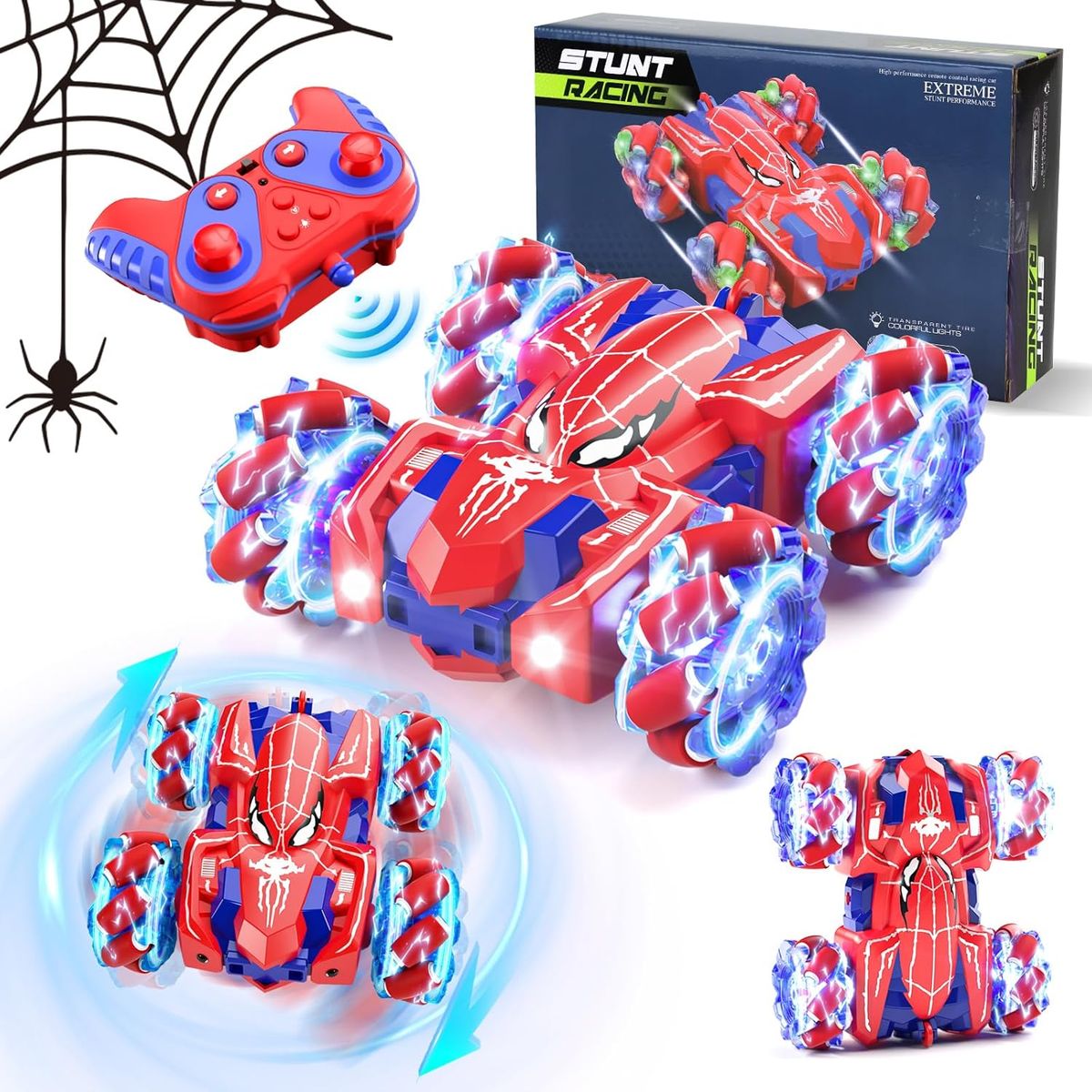 GENERICO - Spider Carro De Control Remoto Giro Regalos Para Navidad