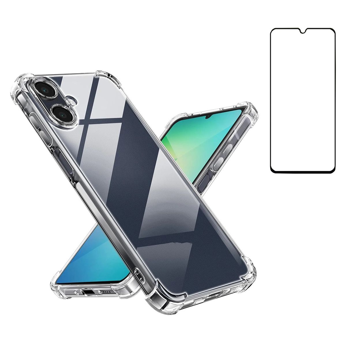 BELKRA - Carcasa Para Samsung A07 LTE + Mica Vidrio Anti Golpes