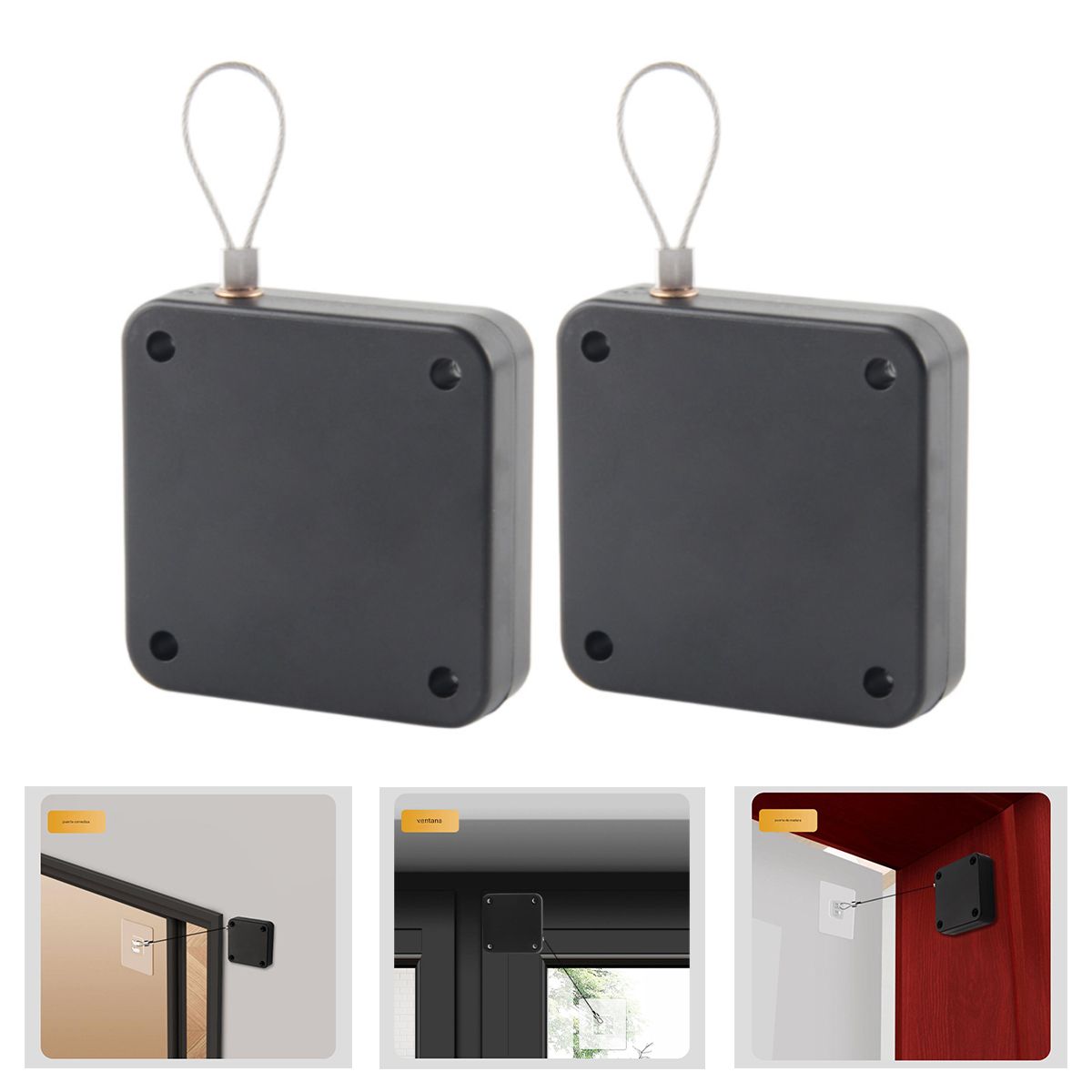 ATURE - Cierrapuertas Automático De Rebote No-punch 2pcs