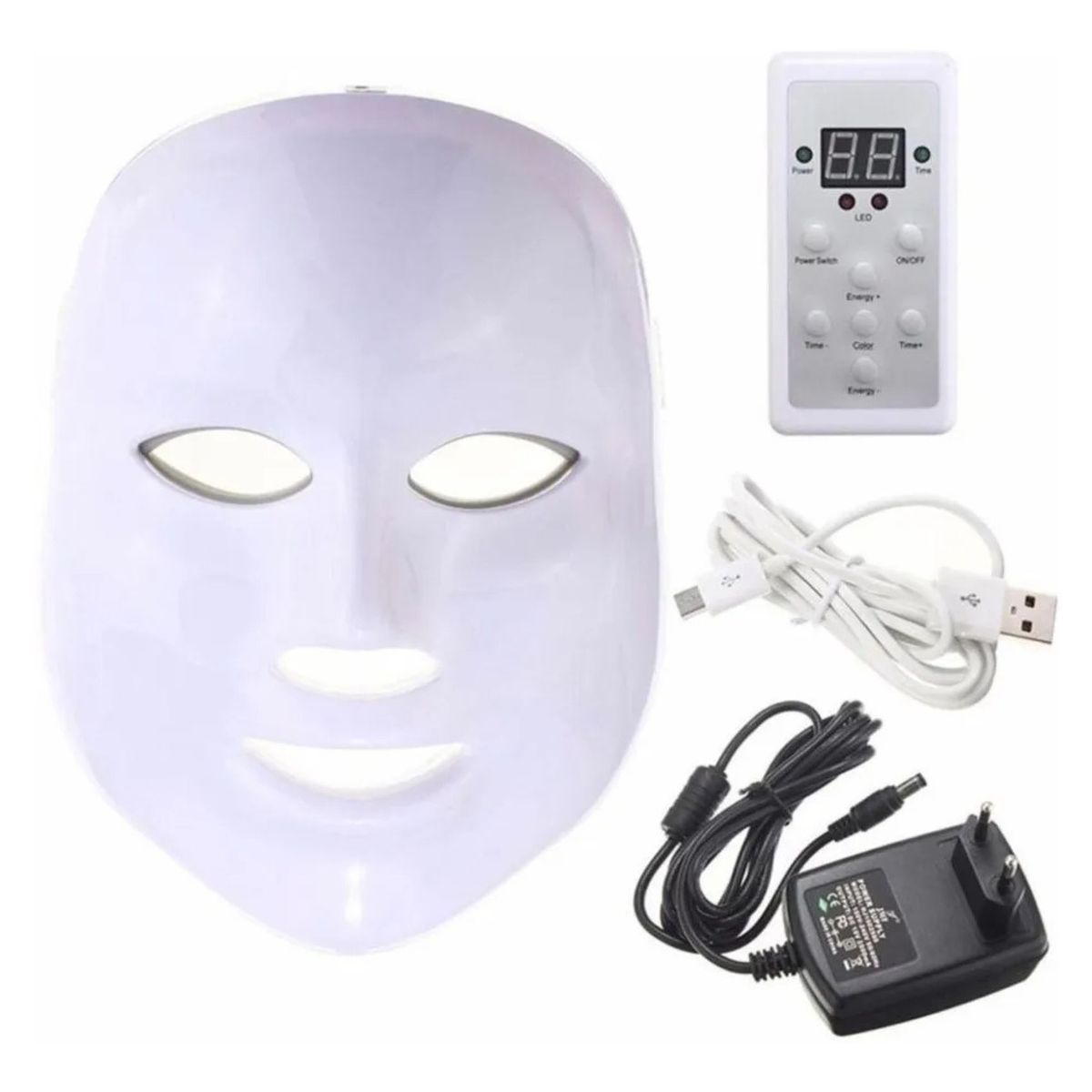 MOVI - Máscara LED Facial 7 Colores Fototerapia Rejuvenecedora