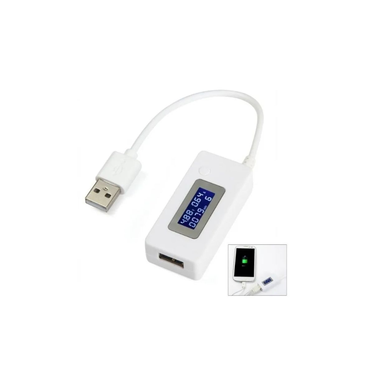 GENERICO - Medidor Voltaje Amperes Potencia Carga Descarga Usb