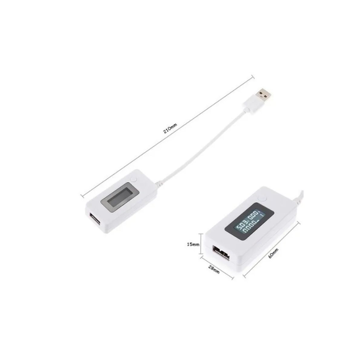 GENERICO - Medidor Voltaje Amperes Potencia Carga Descarga Usb