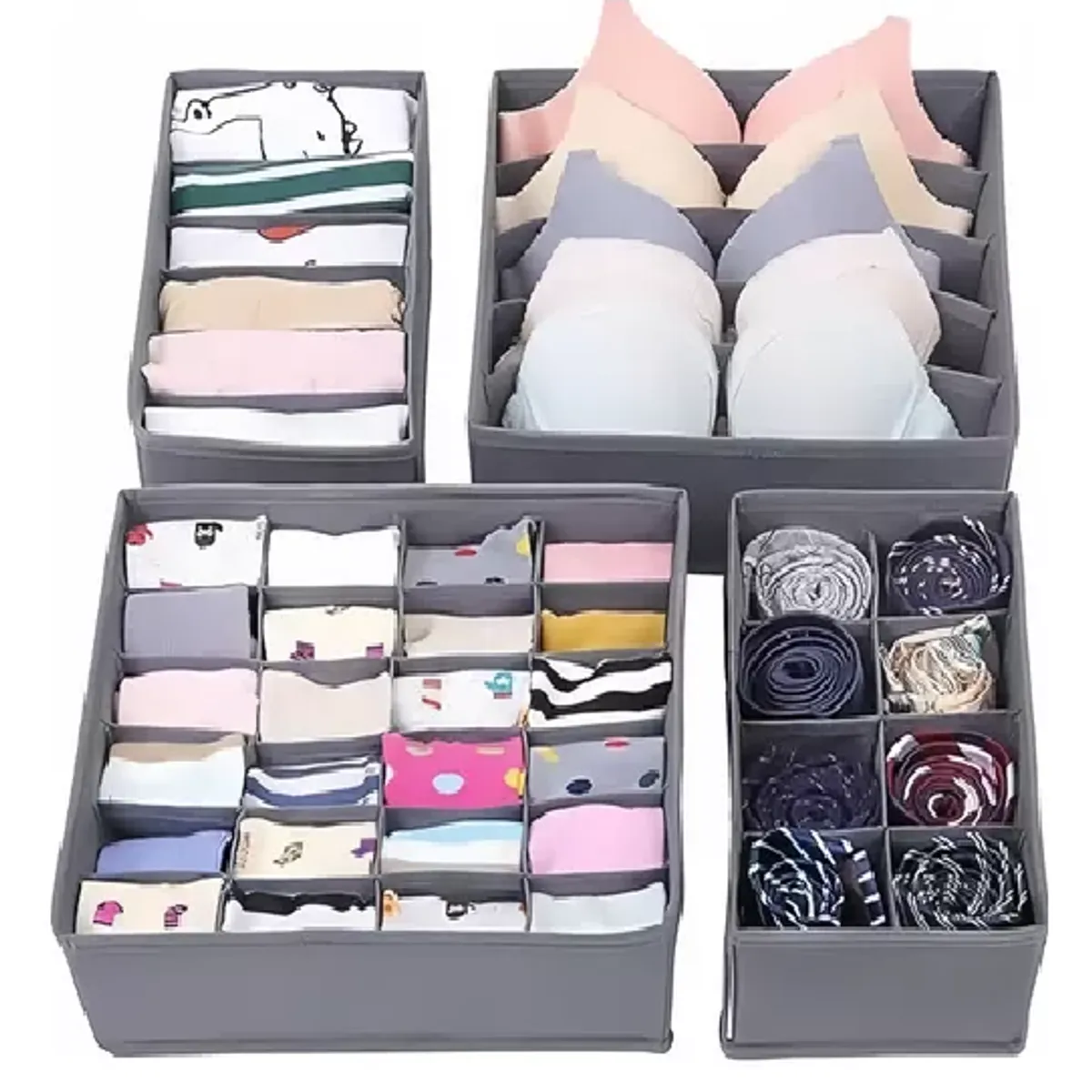 GENERICO - Juego de 4 Organizadores para Ropa Interior