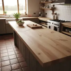 GENERICO - Cubierta Madera Vitrificada 2,5 mt x 46 cm Muebles, Mesas, Cocina