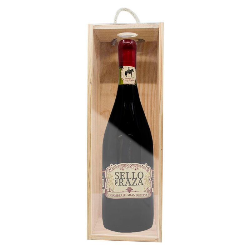 VINA CORRAL VICTORIA - VINO SELLO DE RAZA CAJA DE MADERA CARMENERE RESER