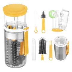 ZSPK - Cepillos para limpiar Biberones de Bebé 6-Set Amarillo