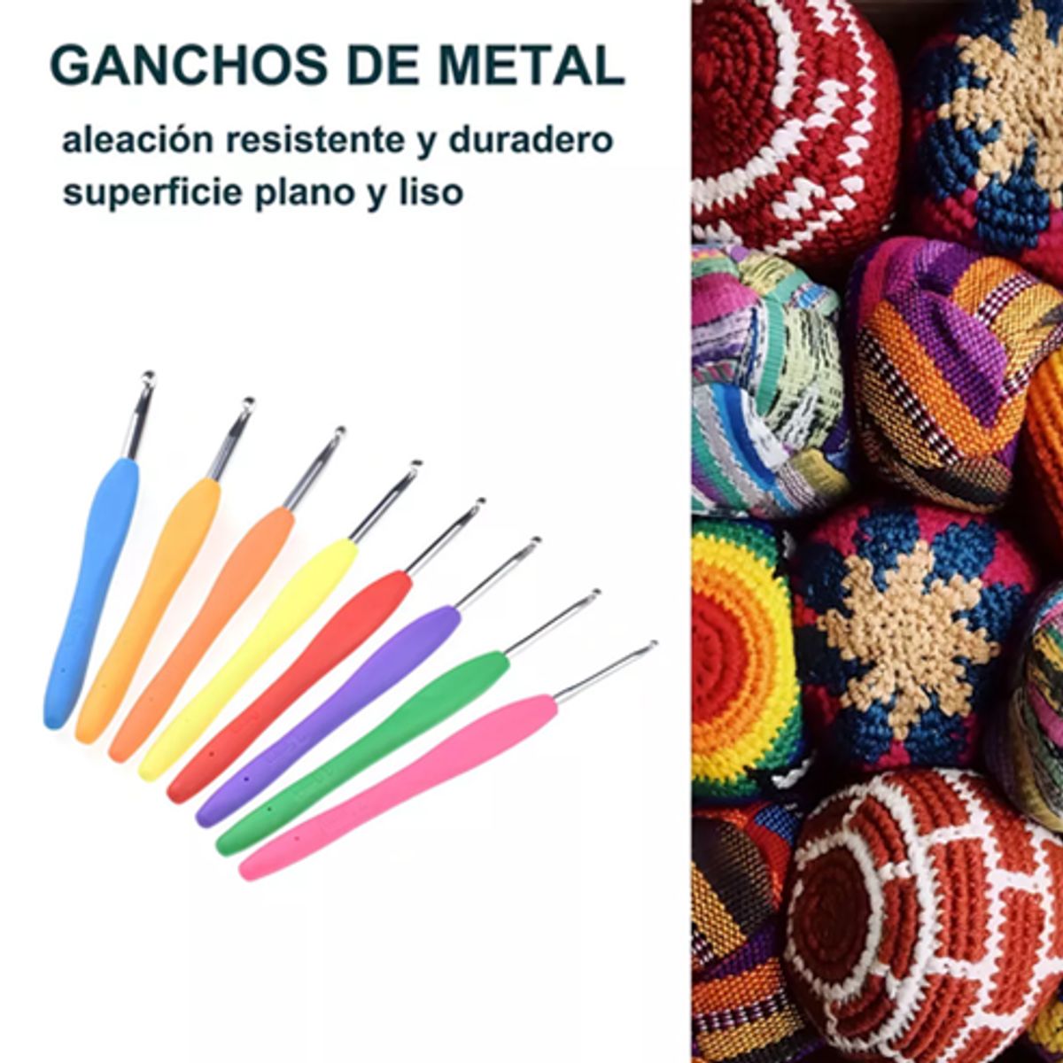GENERICO - Kit de Ganchos Ergonómicos y Accesorios para Tejer
