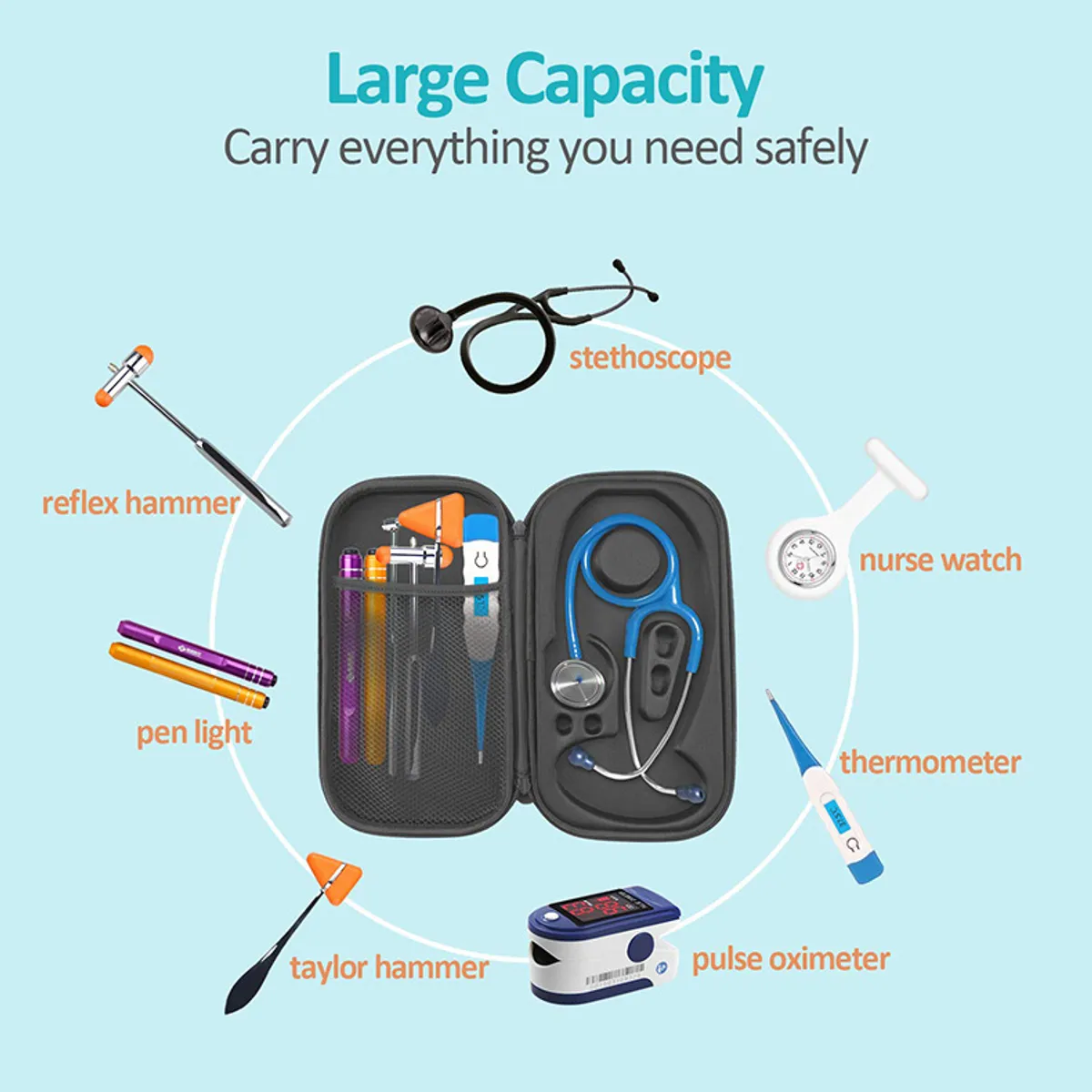 KINDA NICE - Estuche Protector Para Estetoscopio Rigido 3 Colores